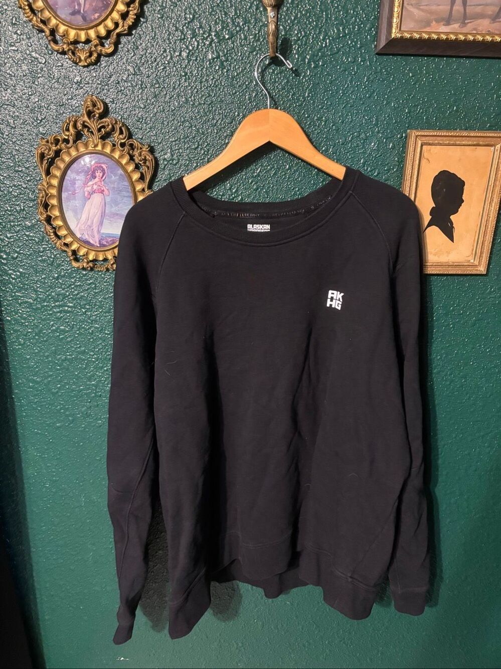 Duluth Alaskan Hardgear Black Crewneck Sweater Sz XXXL Mens